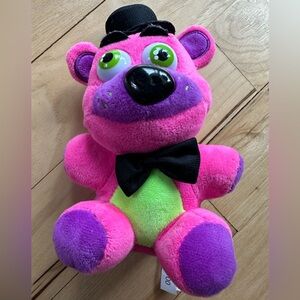 Five Nights at Freddy's Pink/Purple Plush Toy Black Light Neon Good Stuff 7"